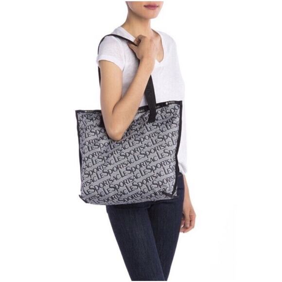 LESPORTSAC Tote Bag with Pouch and Wallet 3 Piece Reversible Madison Travel Work - Picture 3 of 13